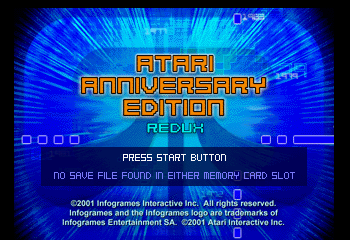 Atari Anniversary Edition Redux Title Screen